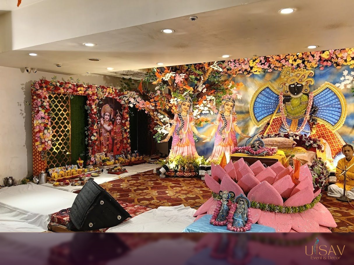 Devotional ceremony stage decor