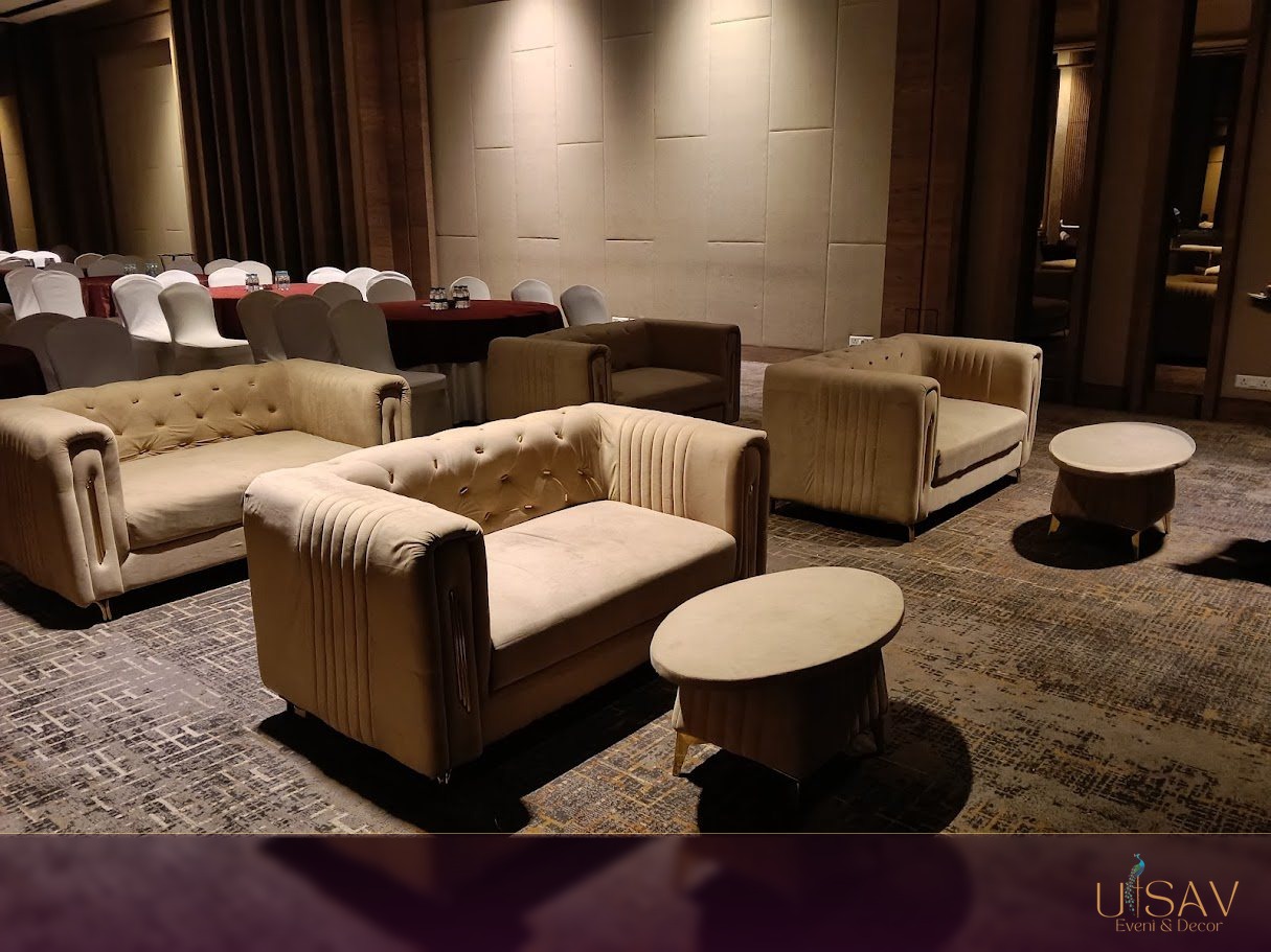 Guest lounge seating arrangement